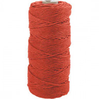 Cotton Twine, L: 100 m, thickness 2 mm, 225 g, orange [HOB-41534]