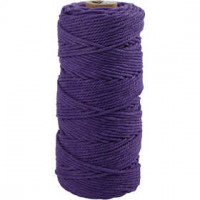 Cotton Twine, L: 100 m, thickness 2 mm, 225 g, violet [HOB-41540]
