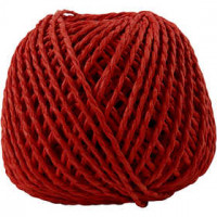 Paper Yarn, thickness 2.5-3 mm, approx. 42 m, 150 g, red [HOB-41732]