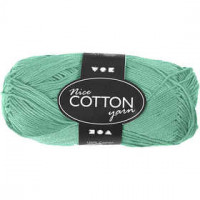 Mercerized Cotton Yarn, L: 165 m, 6S/4, 50 g, green [HOB-421010]