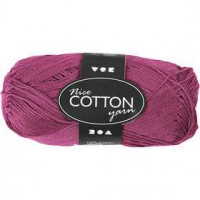 Mercerized Cotton Yarn, L: 165 m, 6S/4, 50 g, violet [HOB-421070]