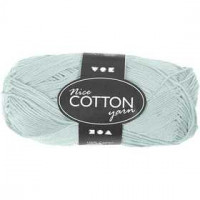 Mercerized Cotton Yarn, L: 165 m, 6S/4, 50 g, light green [HOB-421240]