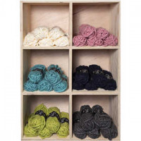 Chunky yarn of acrylic, L: 17 m, 6x5 balls, asstd. colours [HOB-42148]