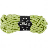 Chunky yarn of acrylic, L: 17 m, manga, 200 g, lime green [HOB-42156]