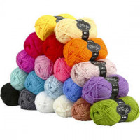 Fantasia Acrylic Yarn, L: 80 m, 20x50 g, asstd colours [HOB-42181]