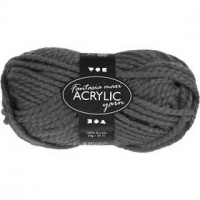Fantasia Acrylic Yarn, L: 35 m, maxi, 50 g, grey [HOB-421868]