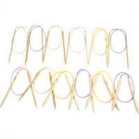 Circular knitting needles, L: 60-80 cm, size 3-10, 12 pcs [HOB-42251]
