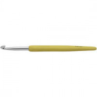 Crochet Hook, size 5, L: 13.3 cm, 1 pc, yellow [HOB-42386]