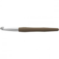 Crochet Hook, size 8, L: 14.5 cm, 1 pc, brown [HOB-42387]
