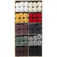 Spaghetti yarn, L: 35 m, 100 balls, asstd. colours [HOB-42400]
