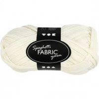 Spaghetti yarn, L: 35 m, 100 g, off-white [HOB-42402]