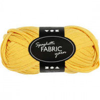 Spaghetti yarn, L: 35 m, 100 g, yellow [HOB-42403]