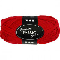 Spaghetti yarn, L: 35 m, 100 g, red [HOB-42404]