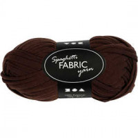 Spaghetti yarn, L: 35 m, 100 g, brown [HOB-42409]