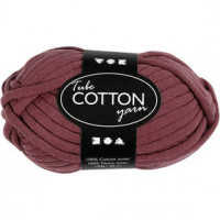 Cotton tube yarn, L: 45 m, 100 g, purple [HOB-42505]