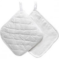 Pot Holders, size 20x20 cm, white, 4pcs [HOB-444601]
