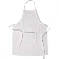 Apron, size 65x84 cm, 210 g/m2, 1 pc, white [HOB-444640]