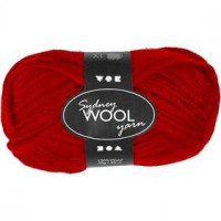 Sydney Yarn, L: 50 m, 50 g, red [HOB-44731]