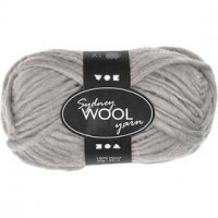 Sydney Yarn, L: 50 m, 50 g, light grey [HOB-44738]