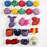 Mini Fabric Animals, size 20-35 mm, 40 pcs [HOB-44951]