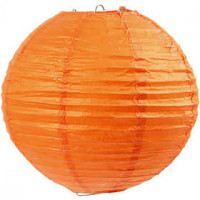 Paper Lamp, D: 20 cm, 1 pc, orange [HOB-50003]