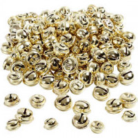Bells, D: 13+15+17 mm, 220 mixed, gold [HOB-500121]