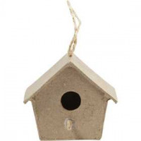 Mini Bird Boxes, H: 5 cm, 4 pcs [HOB-50435]