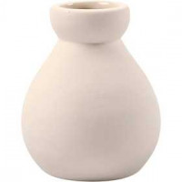Vase, H: 7 cm, 6 pcs, white [HOB-50551]