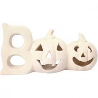 Tea Light Candle Holder, H: 15.5 cm, L: 29 cm, 1 pc, white [HOB-50561]