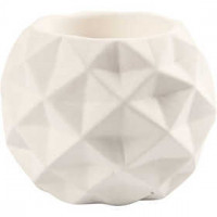 Candle Light Holder, D: 8 cm, H: 8 cm, 6 pcs, white [HOB-50567]