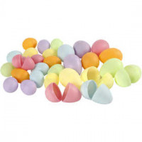 Egg, H: 4.5+6 cm, D: 3+4  cm, 720 pcs, pastel colours [HOB-51035]