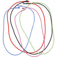 Elastic Necklace with Clasp, L: 46 cm, thickness 1,65 mm, asstd colours, 5mixed