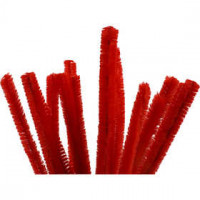 Pipe Cleaners, thickness 15 mm, L: 30 cm, red, 15pcs