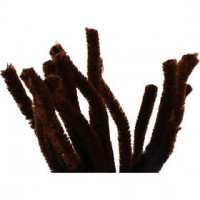 Pipe Cleaners, thickness 15 mm, L: 30 cm, brown, 15pcs
