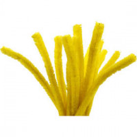 Pipe Cleaners, thickness 15 mm, L: 30 cm, yellow, 15pcs