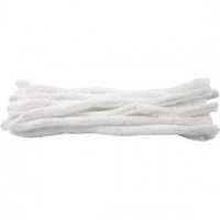 Pipe Cleaners, thickness 15 mm, L: 30 cm, white, 15pcs