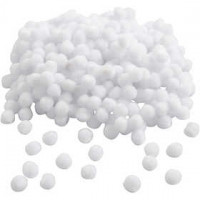 Pompoms, D: 10 mm, 450 pcs, white [HOB-51854]