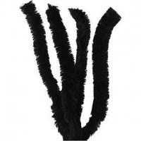 Pipe Cleaners, thickness 30 mm, L: 40 cm, 4 pcs, black [HOB-51938]