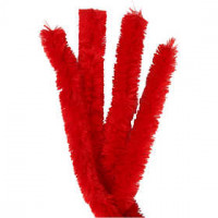 Pipe Cleaners, thickness 30 mm, L: 40 cm, 4 pcs, red [HOB-51939]