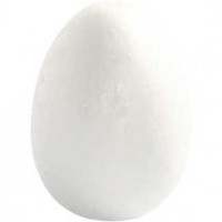 Polystyrene Eggs, H: 8 cm, 5 pcs, white [HOB-543240]