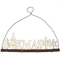 Christmas decoration, H: 7 cm, W: 22 cm, 1 pack, plywood [HOB-55323]