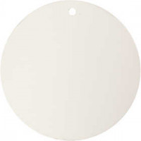 Terracotta Plate, D: 20 cm, thickness 0.5 cm, 1 pc, white [HOB-55503]