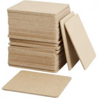 Coaster, size 10x10 cm, thickness 3 mm, 50 pcs, MDF [HOB-55761]