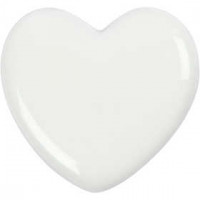 Heart, size 6.5x6.5 cm, thickness 10 mm, 20 pcs, white [HOB-55850]