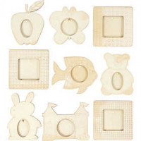 Frames, size 9.5-14 cm, 18 pcs, plywood [HOB-56148]