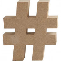 Symbol, H: 13 cm, thickness 2 cm, 1 pc, MDF [HOB-56309]