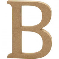 Letter, B, H: 8 cm, thickness 1,5 cm, MDF, 1pc