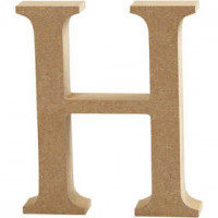 Letter, H, H: 8 cm, thickness 1,5 cm, MDF, 1pc