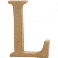 Letter, L, H: 8 cm, thickness 1,5 cm, MDF, 1pc