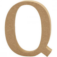 Letter, Q, H: 8 cm, thickness 1,5 cm, MDF, 1pc